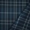 Blue-Black-Multi Wool-Polyester Plaid Woven Twill Suiting Fabric By the Yard